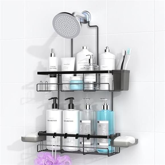 Shower Caddy Hanging Bathroom Organizer: Rustproof Shelf for Inside Shower - No - Picture 7 of 7